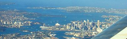 Flying into Sydney, Australia